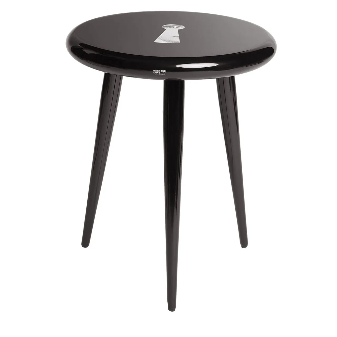 Fornasetti Stools<Serratura Black Stool