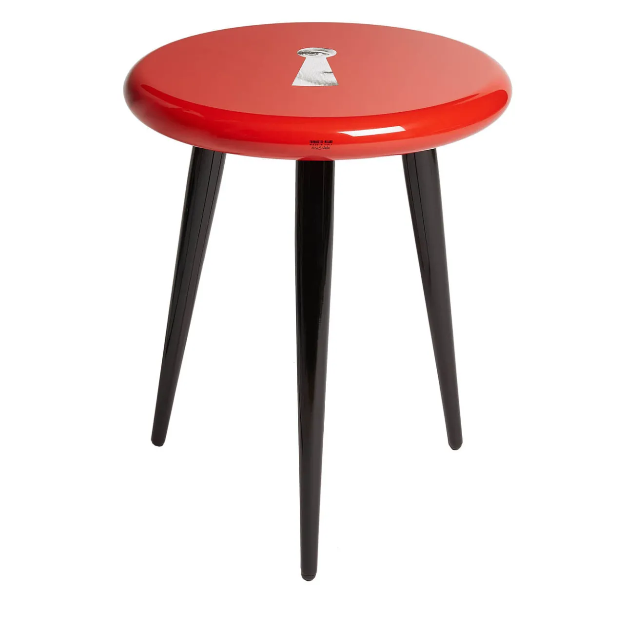 Fornasetti Stools<Serratura Red Stool