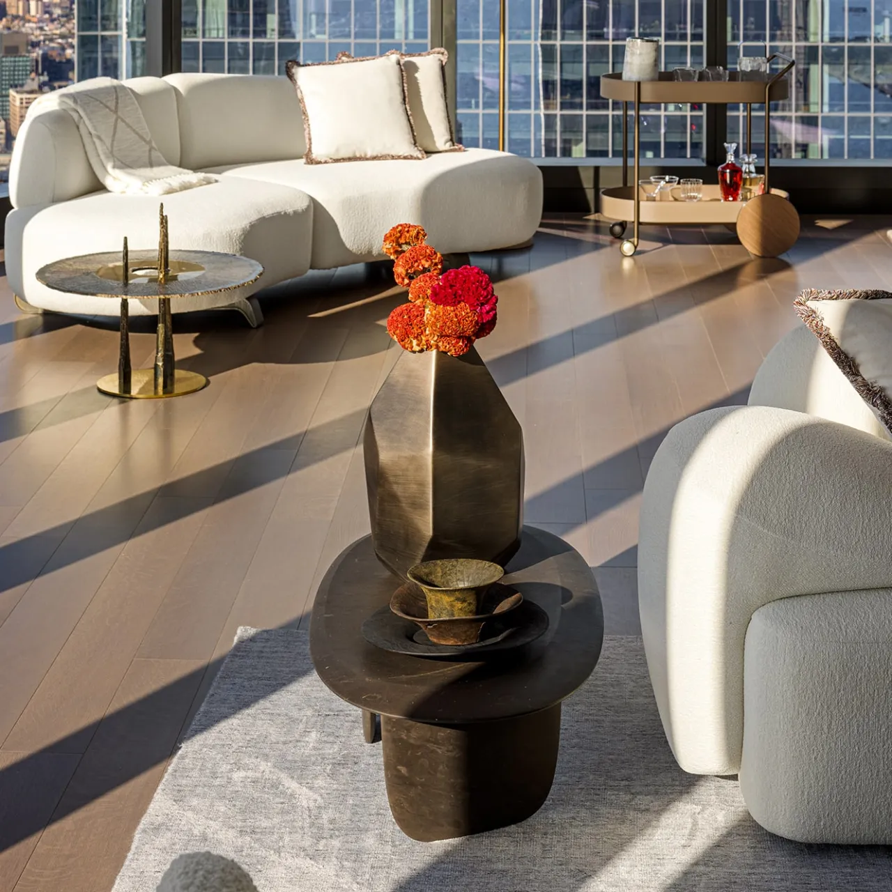 Lithea Coffee Tables<Sesi A Brown Low Coffee Table in Pietra Pece by Martinelli Venezia Studio