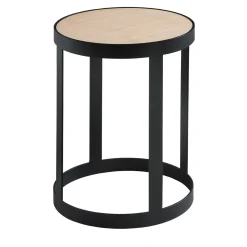Mila Maurizi Side Tables<Set of 2 Bea Round Ash & Anthracite-Gray Side Tables