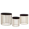 Bronzetto Stools<Set of 3 Brass Cage Stools