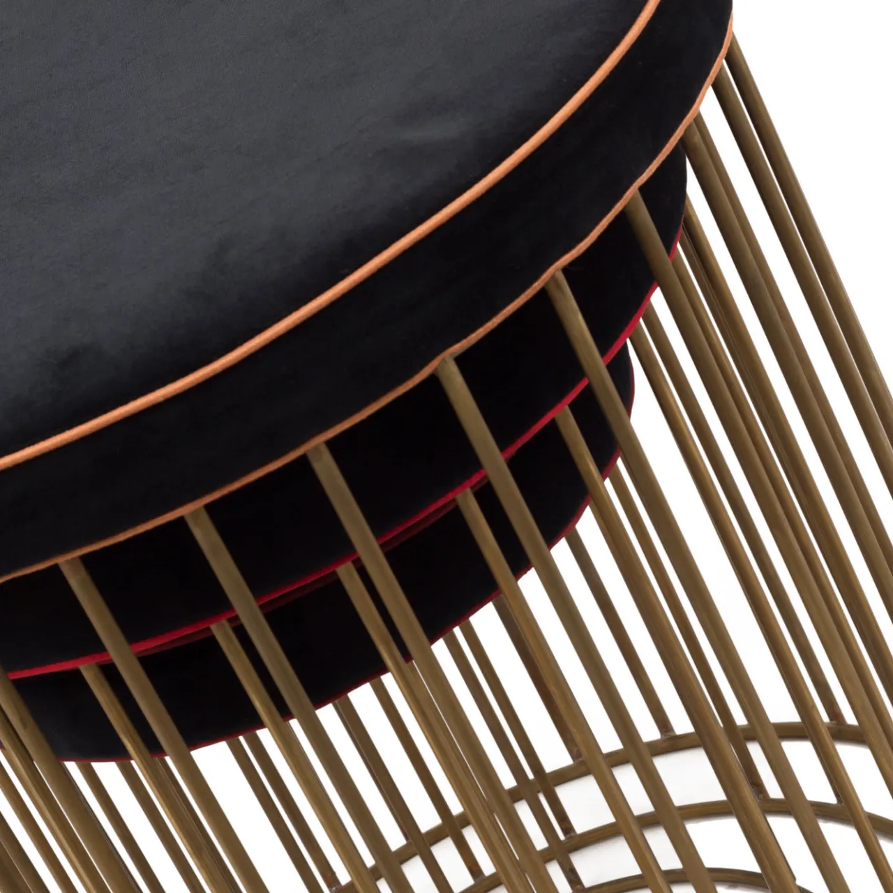 Bronzetto Stools<Set of 3 Brass Cage Stools