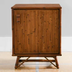 Molto Collectibles Nightstands<Set of 2 1-Door Bamboo Nightstands