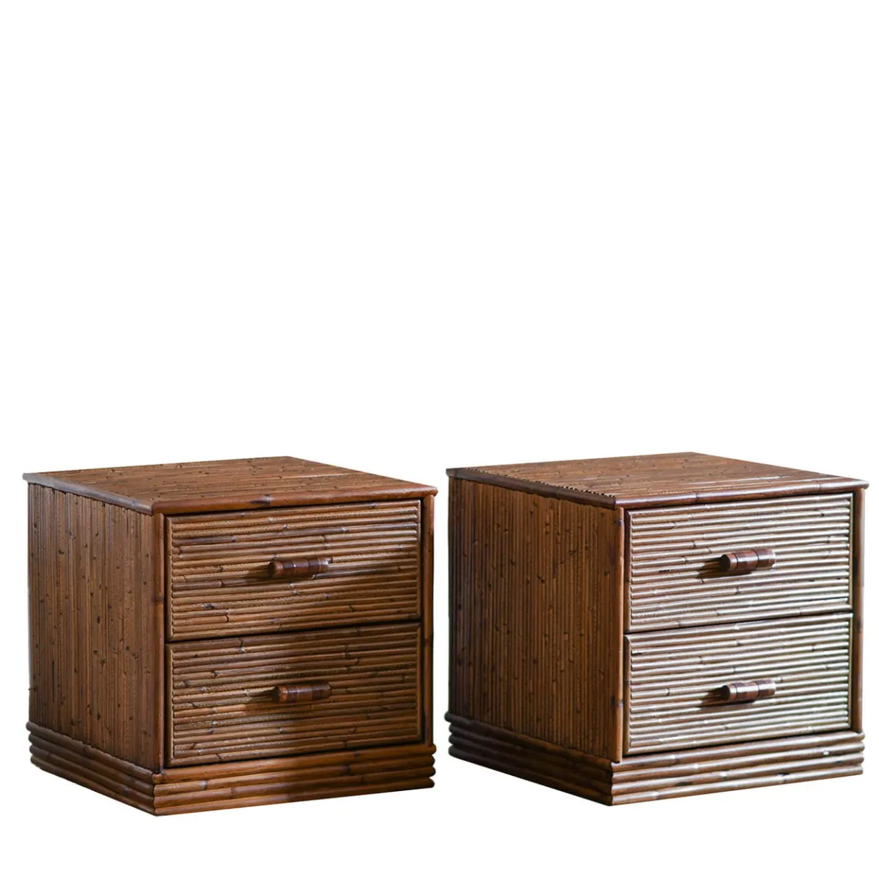Molto Collectibles Nightstands<Set of 2 2-Drawer Bamboo Nightstands