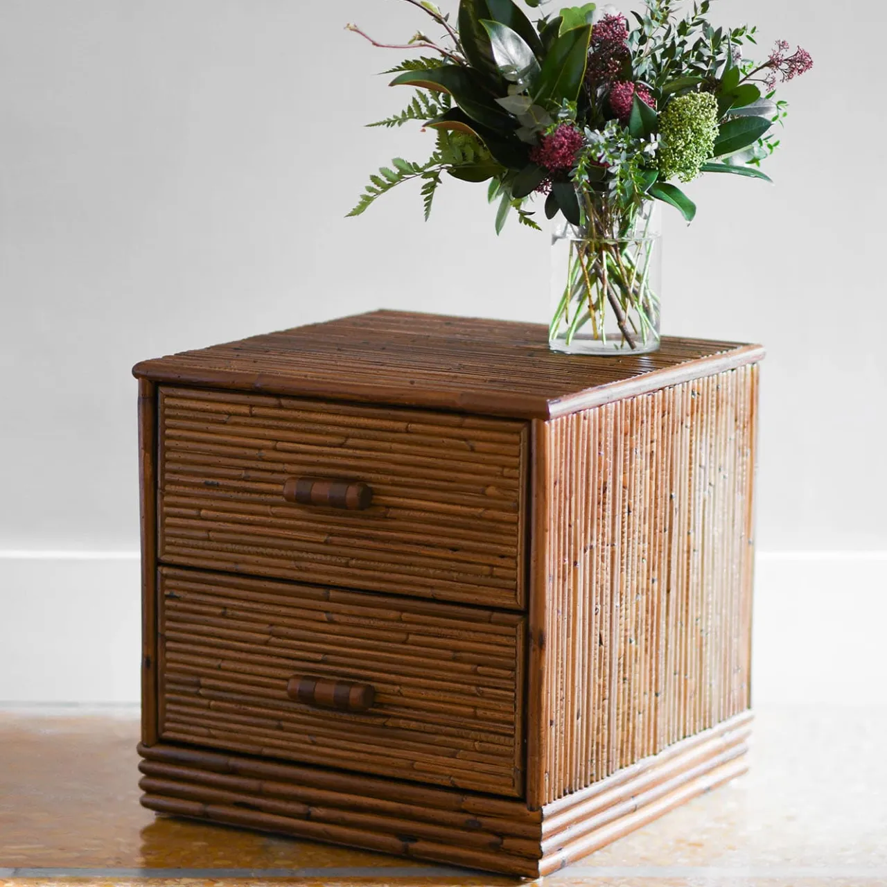 Molto Collectibles Nightstands<Set of 2 2-Drawer Bamboo Nightstands