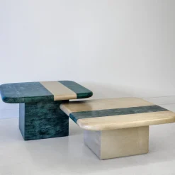 Extroverso Nesting Tables<Set of 2 Green and Sand Nesting Tables