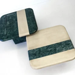 Extroverso Nesting Tables<Set of 2 Green and Sand Nesting Tables