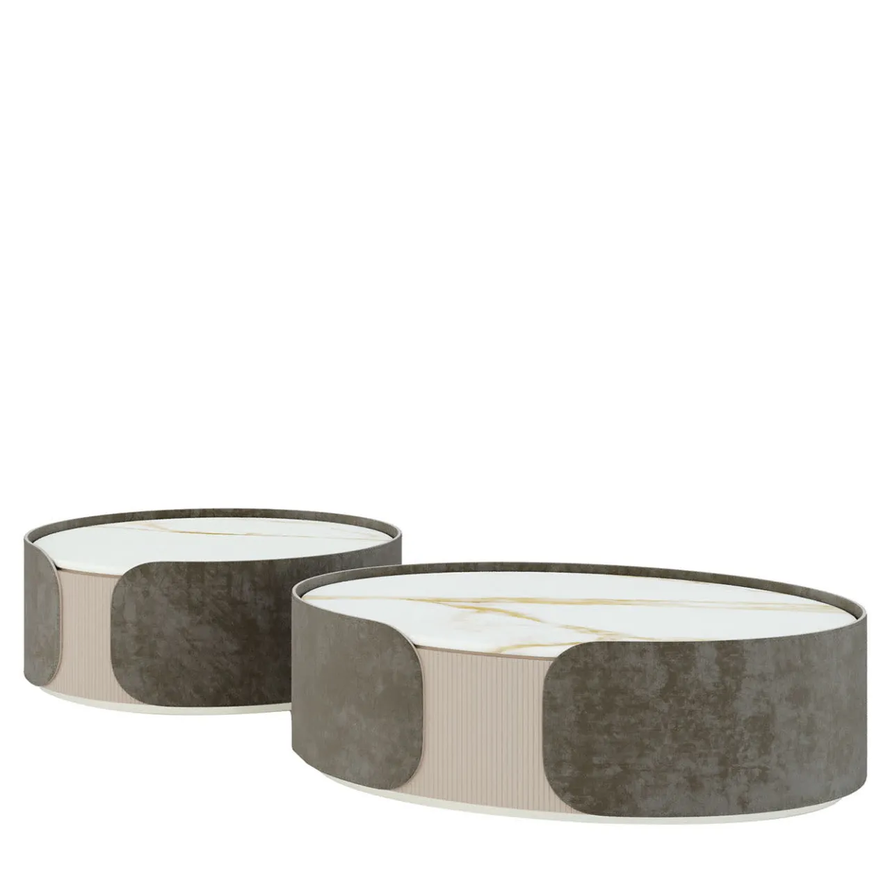 Inedito / Asnaghi Nesting Tables<Set of 2 Low Tables