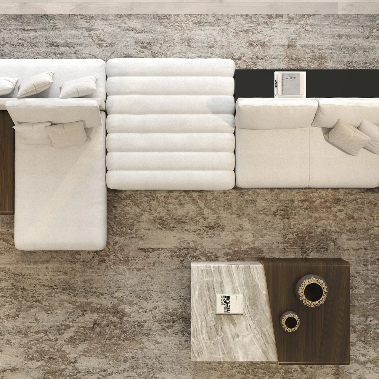 Morello Gianpaolo Nesting Tables<Set of 3 Marble & Wood Nesting Tables