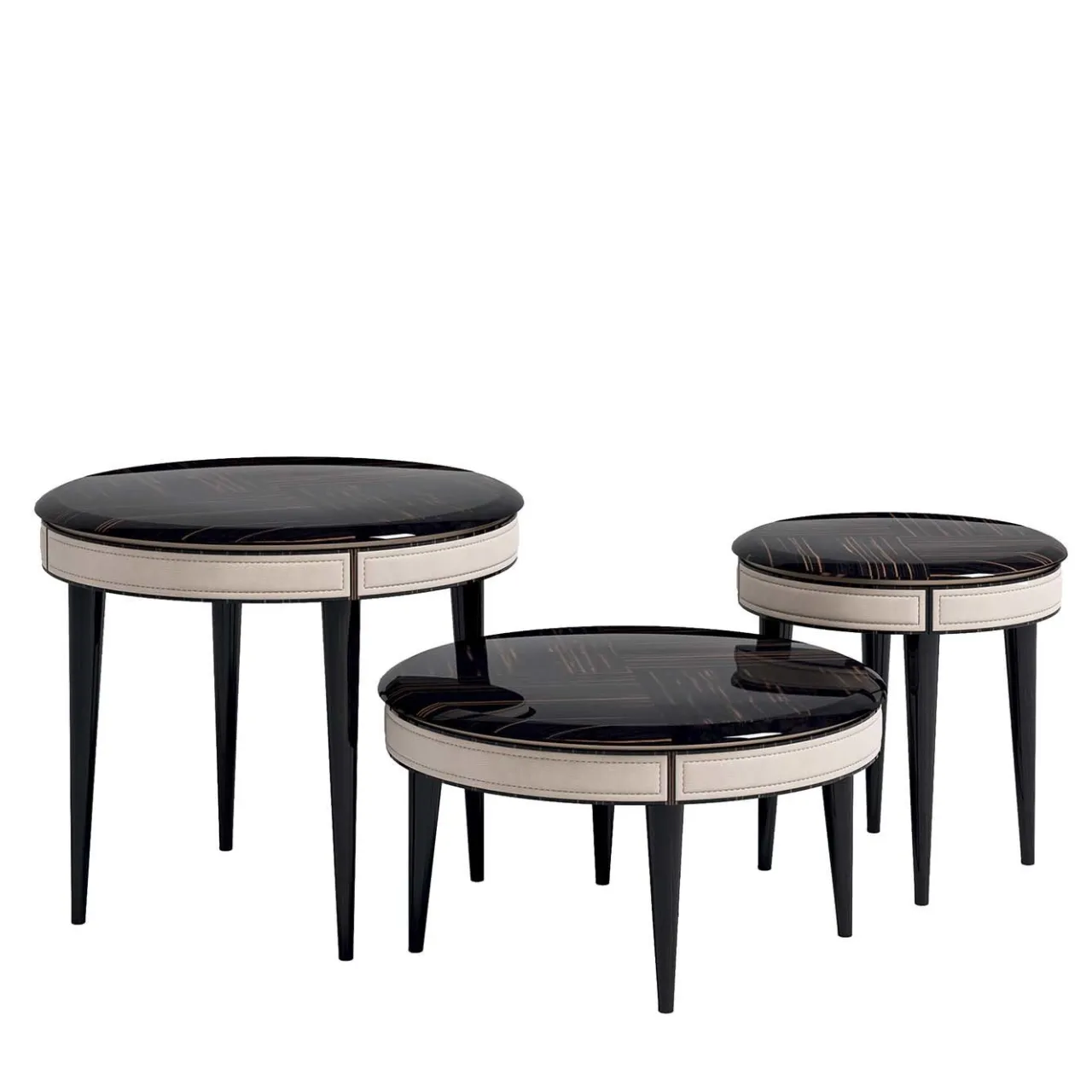 Volpi Nesting Tables<Set of 3 Nasting Tables in Ebony