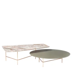 Sitia Nesting Tables<Set Of 2 Norvegia Marble And Green Fenix Lovers Nesting Tables