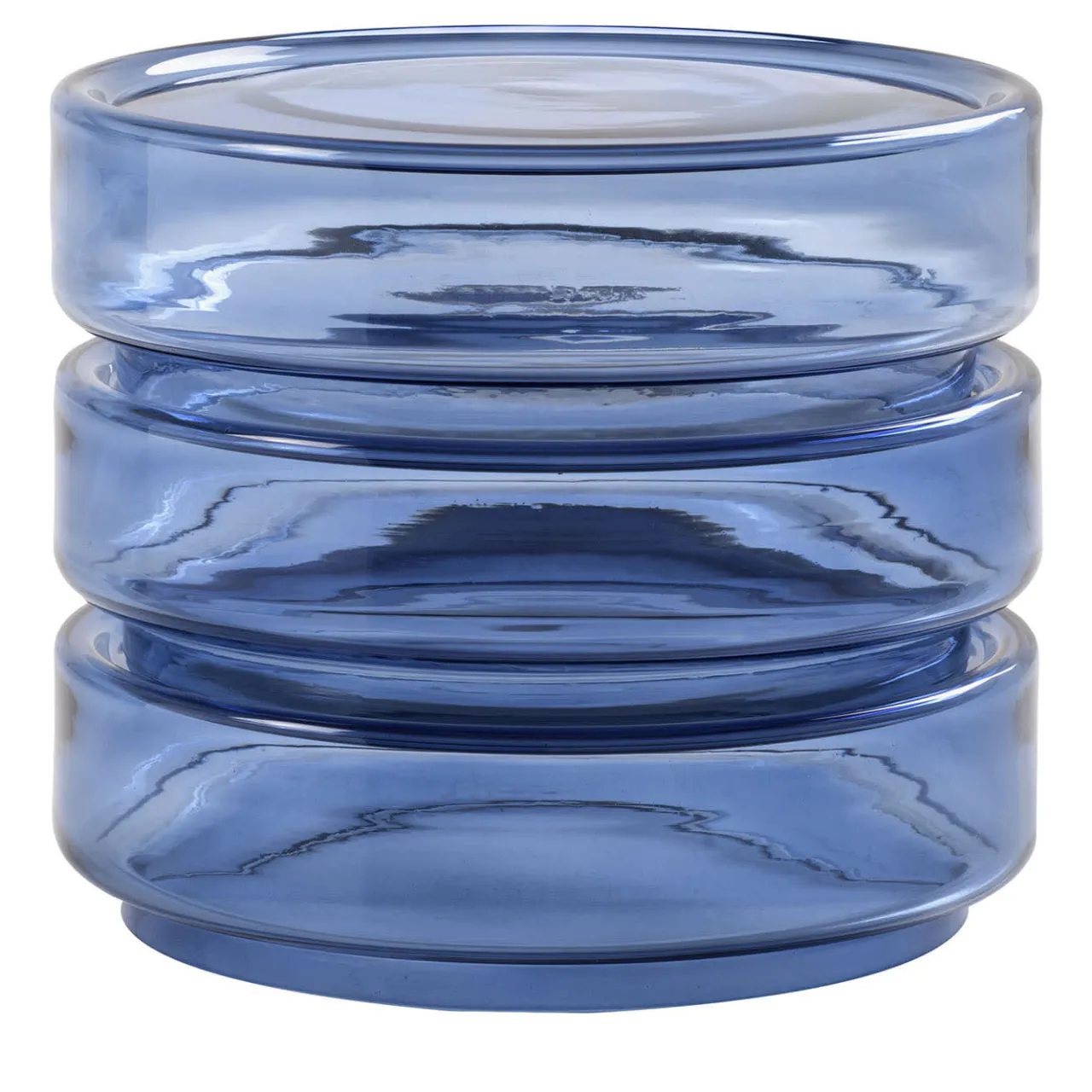 Billiani 1911 Coffee Tables<Set of 3 Stack 880 Blue Modular Glass Coffee Table By Niccolò Devetag