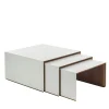 Gaffuri Nesting Tables<Set of 3 Trio White Teak Nesting Tables