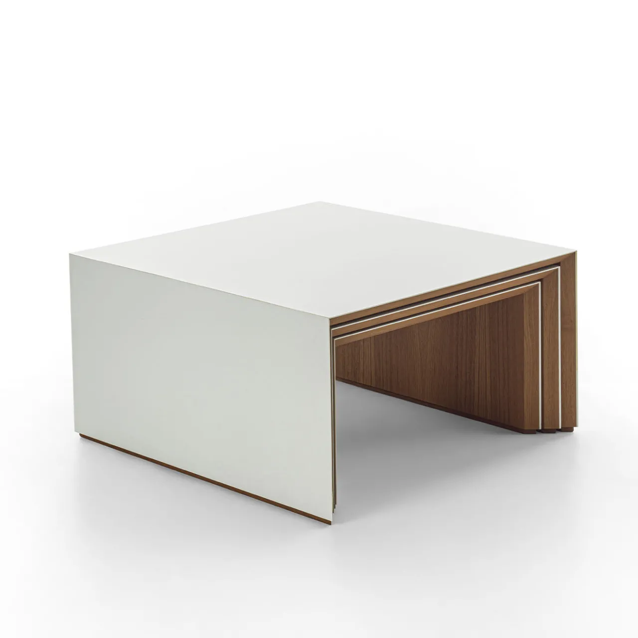 Gaffuri Nesting Tables<Set of 3 Trio White Teak Nesting Tables