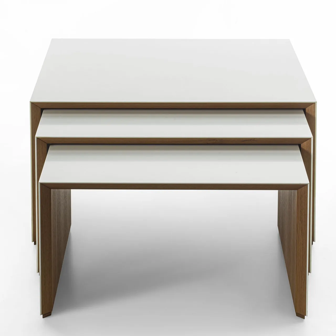 Gaffuri Nesting Tables<Set of 3 Trio White Teak Nesting Tables