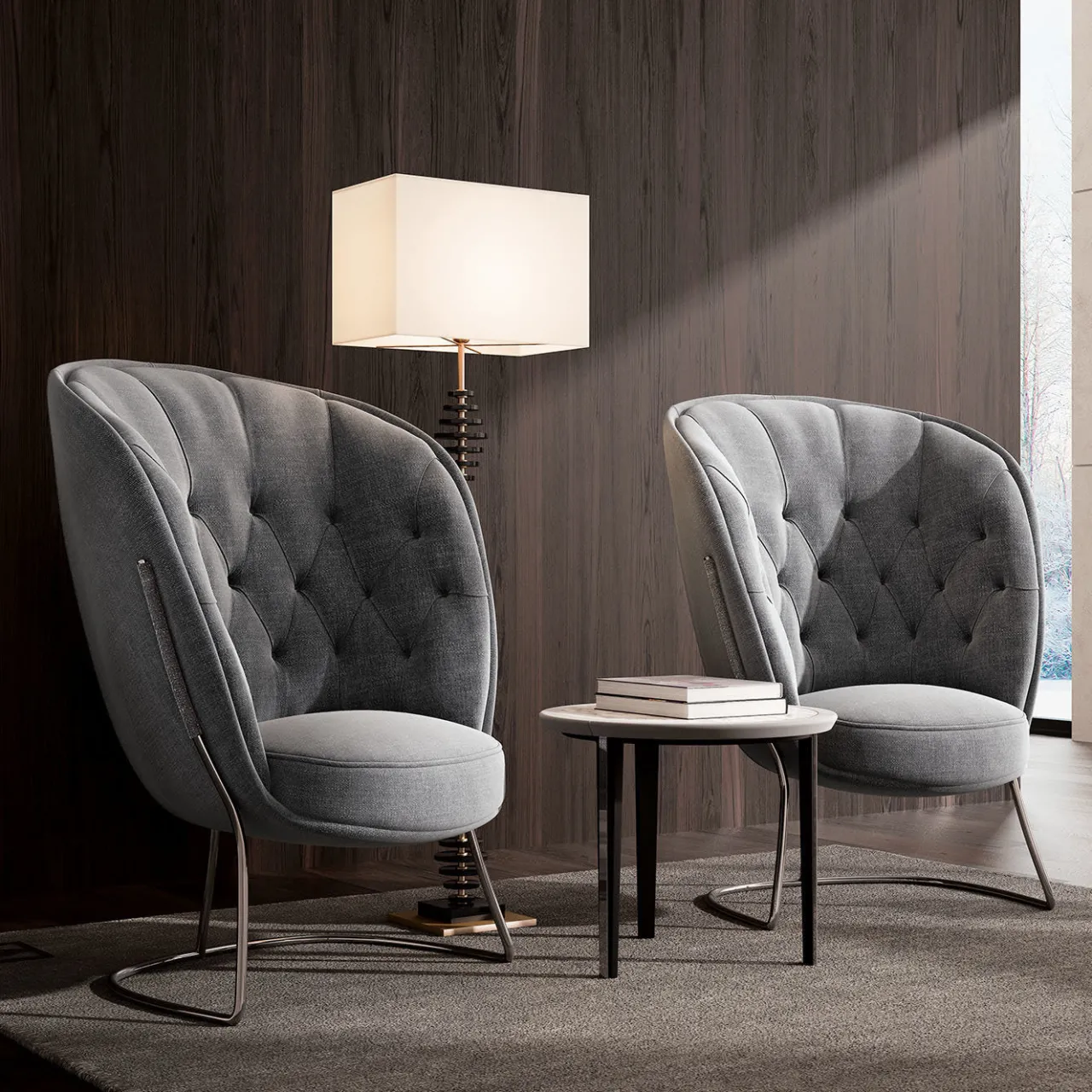 Volpi Nesting Tables<Set of Elan Side Table and Circle Coffee Table