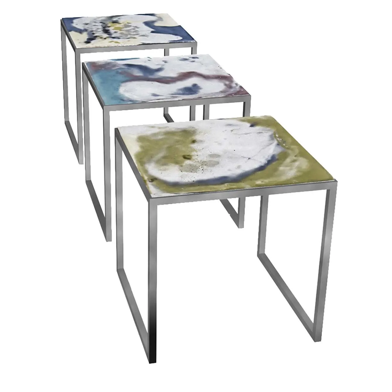 Carla Milesi di Gresy Nesting Tables<Set of Three Coffee Tables