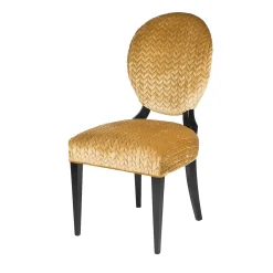 VGnewtrend Chairs<Set of Two Sophia Wood and Fabric Chairs