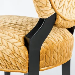 VGnewtrend Chairs<Set of Two Sophia Wood and Fabric Chairs
