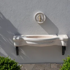 Veltha Outdoor Stone Design Other Outdoor Furniture<Sethra Travertine Semicircular Basin