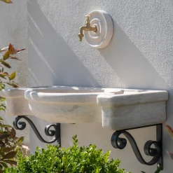 Veltha Outdoor Stone Design Other Outdoor Furniture<Sethra Travertine Semicircular Basin