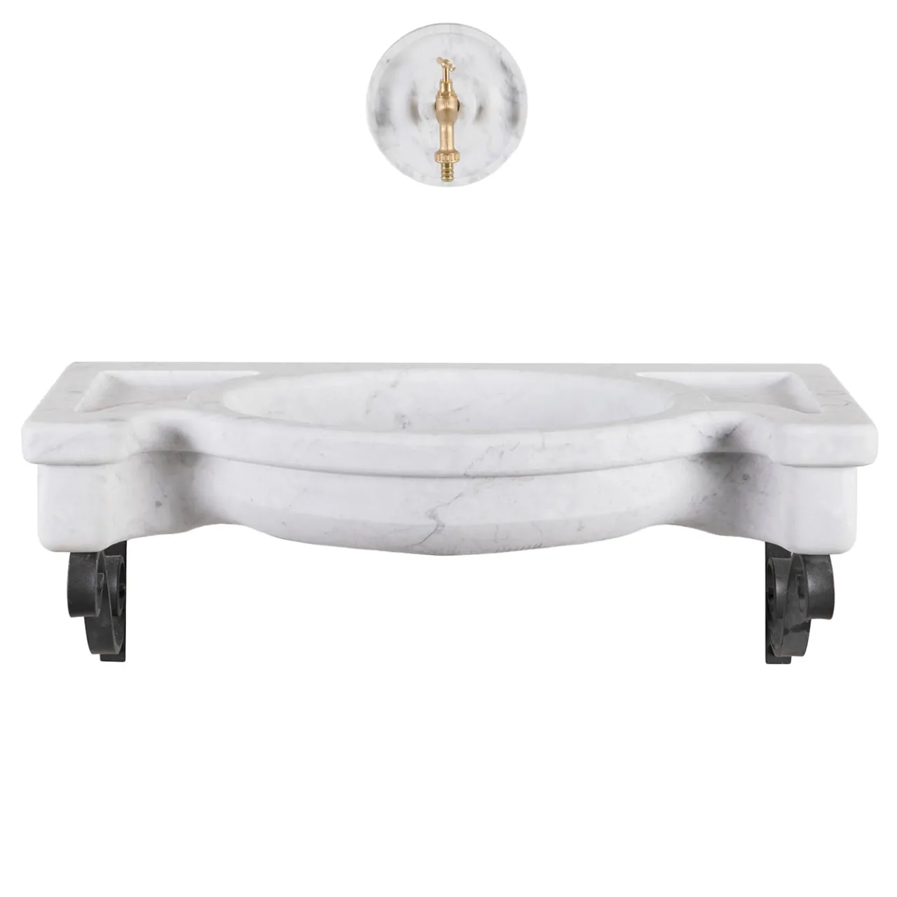 Veltha Outdoor Stone Design Other Outdoor Furniture<Sethra white marble outdoor basin
