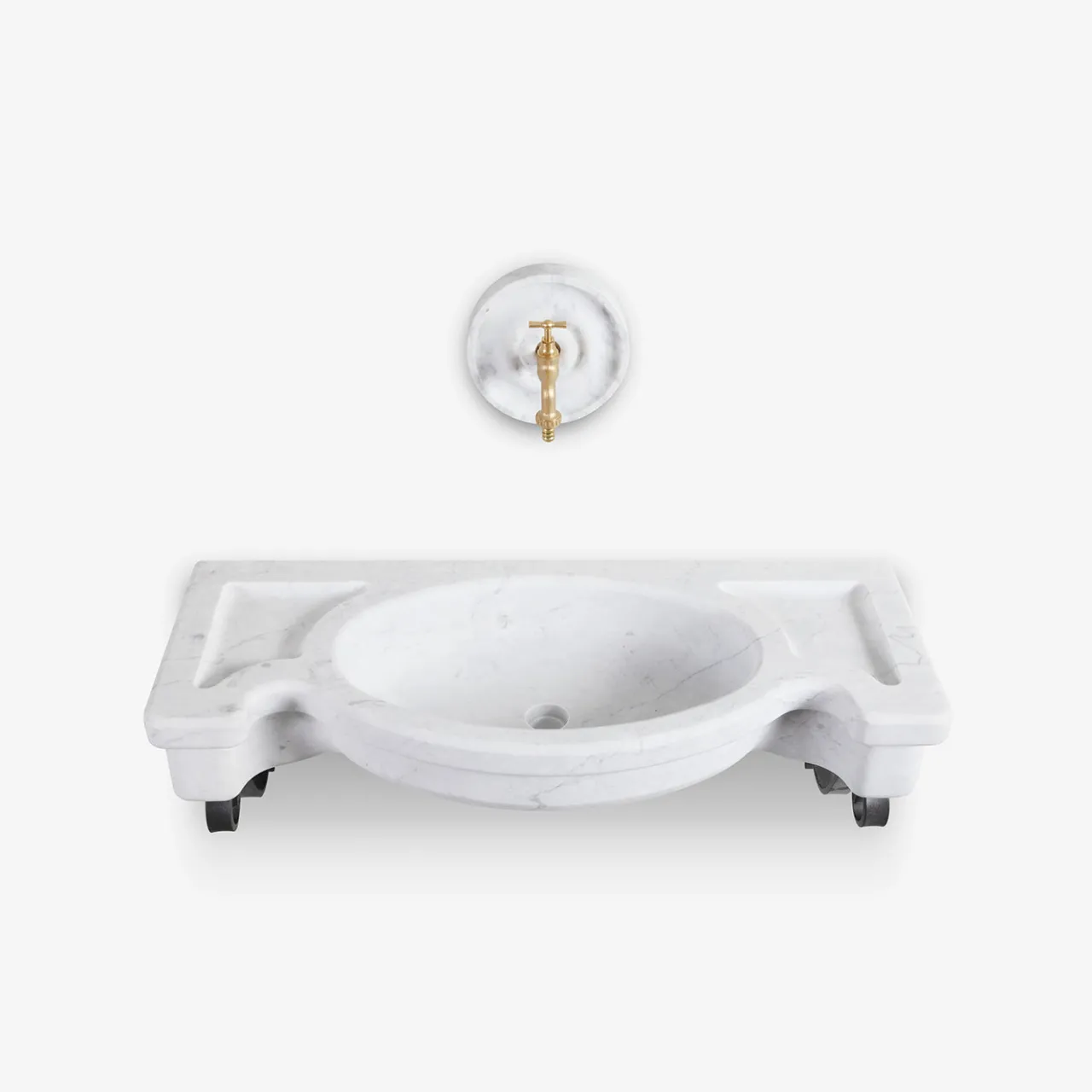 Veltha Outdoor Stone Design Other Outdoor Furniture<Sethra white marble outdoor basin