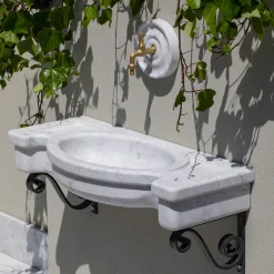 Veltha Outdoor Stone Design Other Outdoor Furniture<Sethra white marble outdoor basin