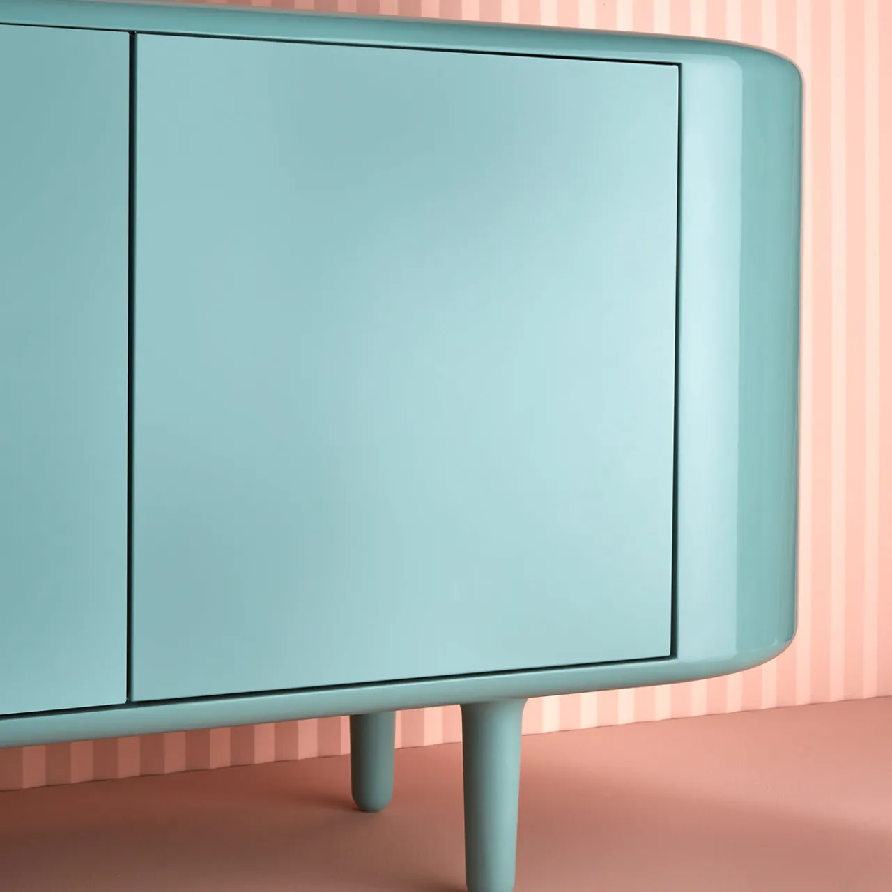 Scapin Collezioni Sideboards Buffets<Settebello Blue Cabinet by Matteo Zorzenoni