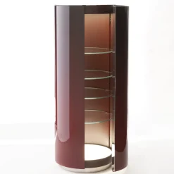 Laura Meroni Cabinets<Shaded Red Cylindrical Cabinet