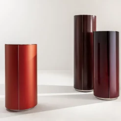 Laura Meroni Cabinets<Shaded Red Cylindrical Cabinet