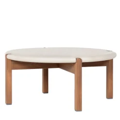 Jwana Hamdan Outdoor Coffee Tables<Shams White Coffee Table