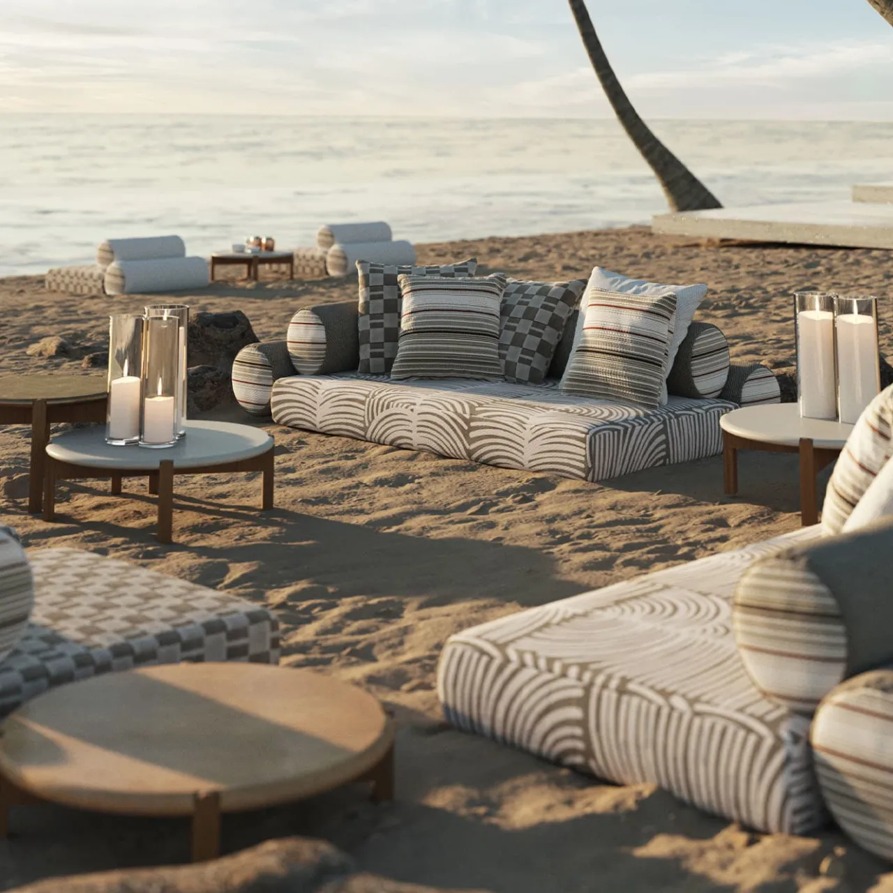 Jwana Hamdan Outdoor Coffee Tables<Shams White Coffee Table