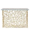 Non Solo Luce Consoles<Shanghai Gold Brass Base with Glass Top Console by Galleria Flair Firenze