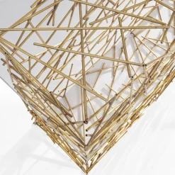 Non Solo Luce Consoles<Shanghai Gold Brass Base with Glass Top Console by Galleria Flair Firenze