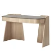 Carpanelli Desk & Writing Tables<Shape 2-Drawer Leather & Eucalyptus Desk