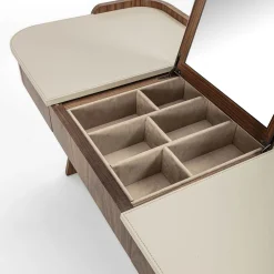Carpanelli Vanities<Shape Leather & Canaletto Walnut Vanity Desk