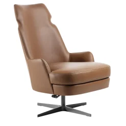 Carpanelli Armchairs<Shape Leather Swivel Bergere