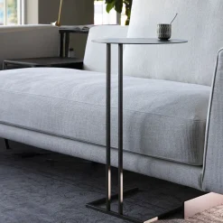 Splot Design Side Tables<Shedir Round Medici Brown Iron Side Table