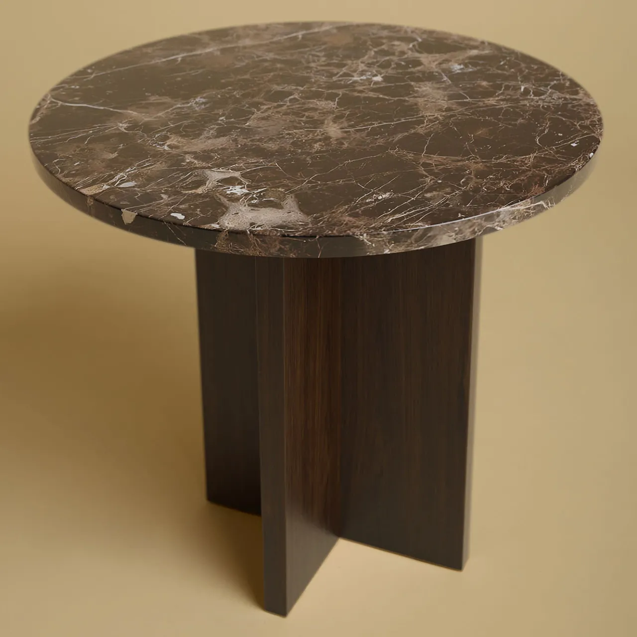 Lebanto Side Tables<Sherman Side Table in Emperador Dark Marble and Oak