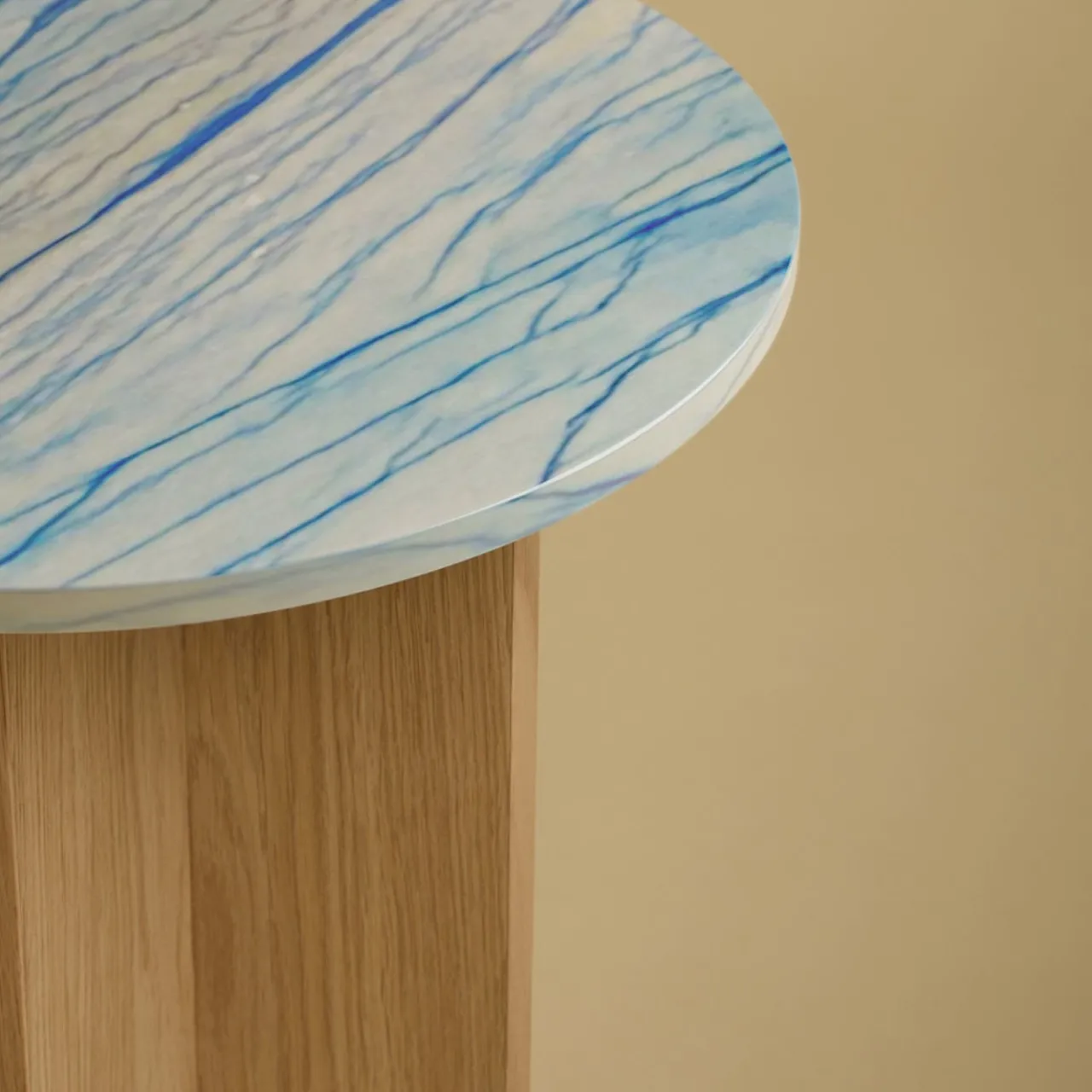 Lebanto Side Tables<Sherman Side Table in Marble Azul Macaúbas and Solid Oak