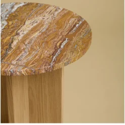 Lebanto Side Tables<Sherman Travertino and Durmast Side Table