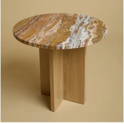 Lebanto Side Tables<Sherman Travertino and Durmast Side Table
