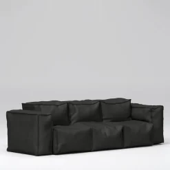 Secolo Sofas<Sibylia Black Leather Sofa