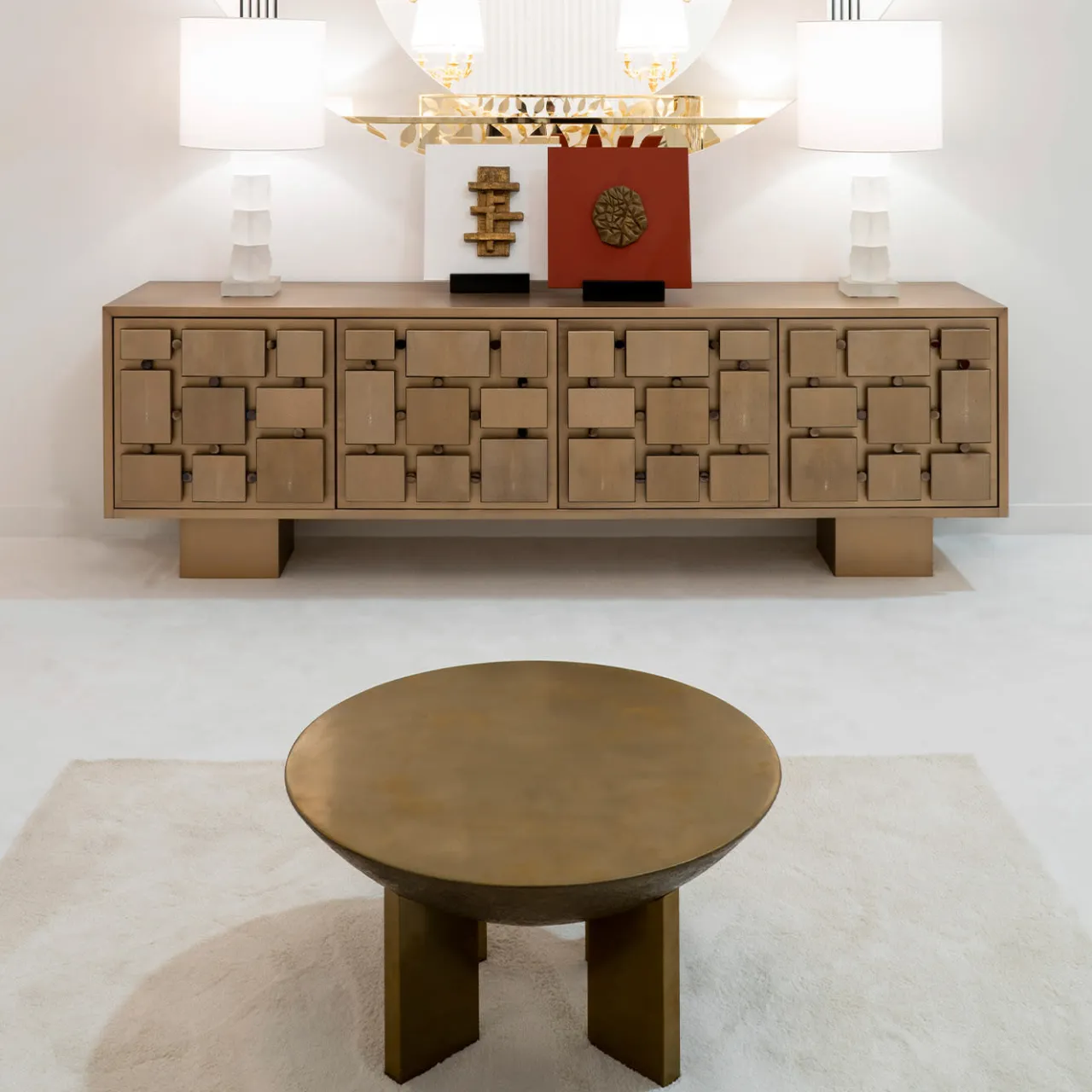 CG Capelletti Sideboards Buffets<SIDEBOARD WITH RAY SKIN