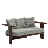 CPRN Homood Outdoor Sofas & Benches<Siesta Mahogany Wood and Fabric Outdoor Sofa