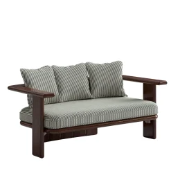 CPRN Homood Outdoor Sofas & Benches<Siesta Mahogany Wood and Fabric Outdoor Sofa