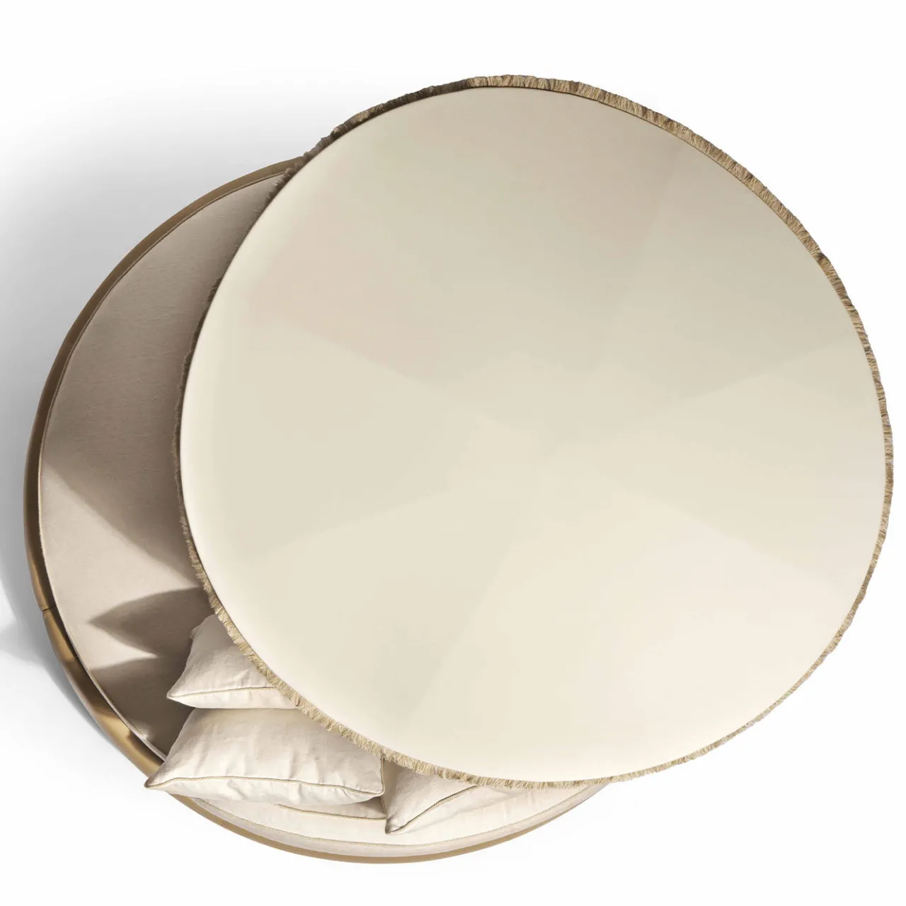Visionnaire Outdoor Chaises & Daybeds<Siesta Round Beige fabric with Sunshade Outdoor Daybed