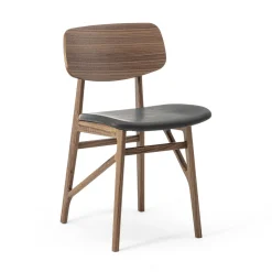 Durame Chairs<Sila Brown Walnut Wood with Leather Seat Chair