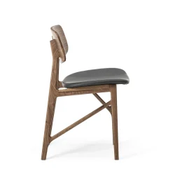 Durame Chairs<Sila Brown Walnut Wood with Leather Seat Chair